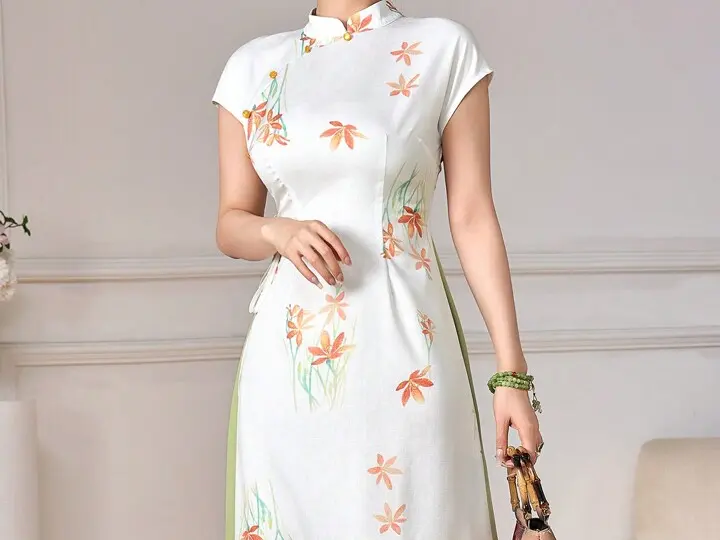 Elegant Silk Modern Cheongsam