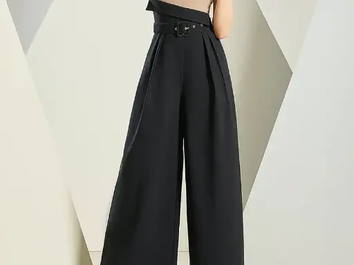 Black High-Waisted Trousers